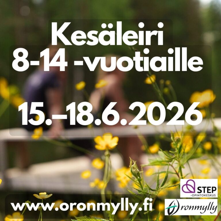 Kesäleiri 8-14 -vuotiaille 15.-18.6.2026